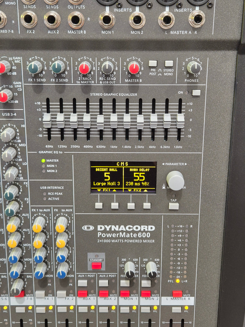 Dynacord Power Mate PM600 - 6 Channels Compact Mixer - Excellent w/ Original Box - image 3