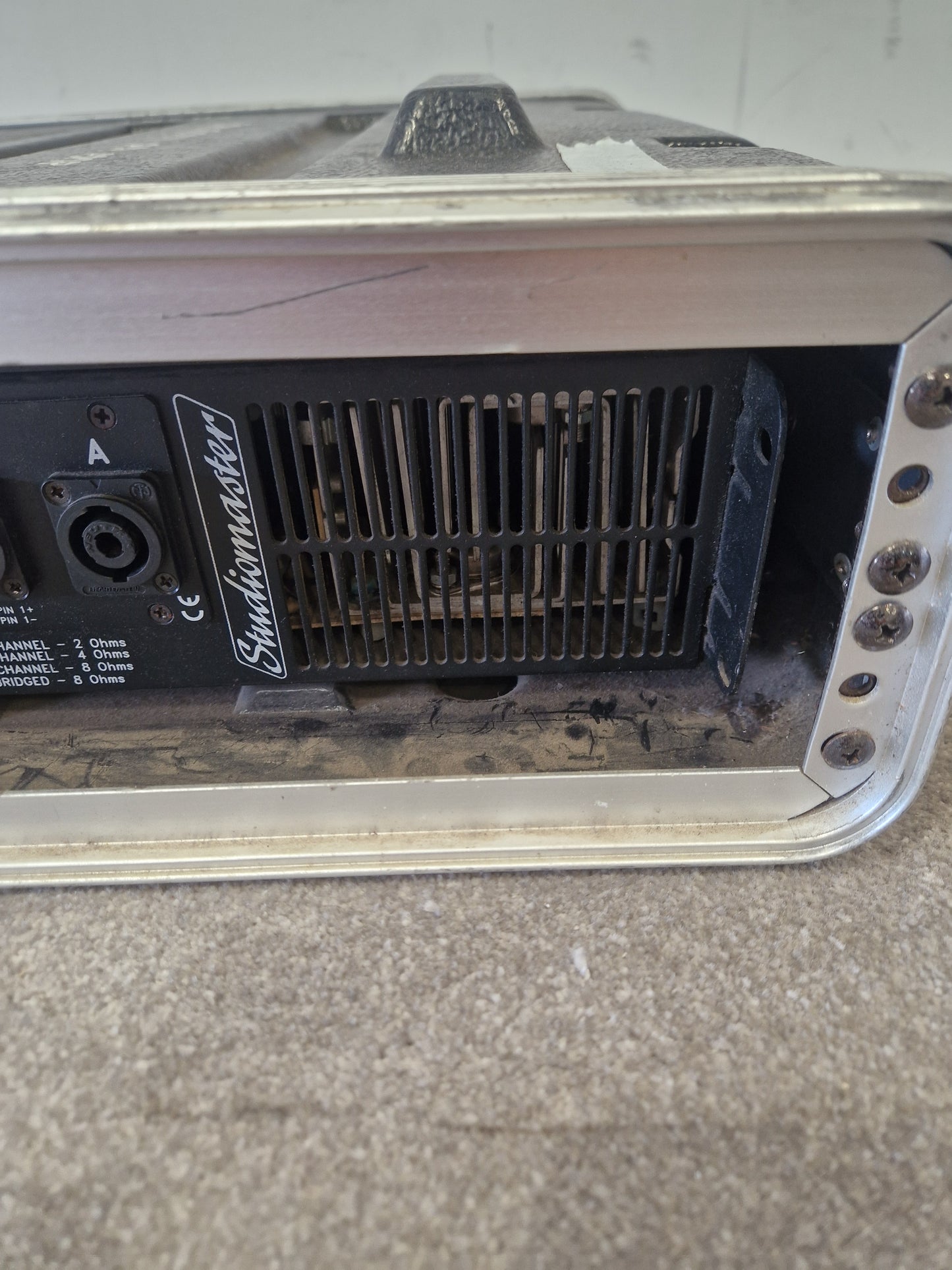 Studiomaster SM 1200D PA Amp - 2400W Power, Class D - Spares or Repair w/ Hard Case