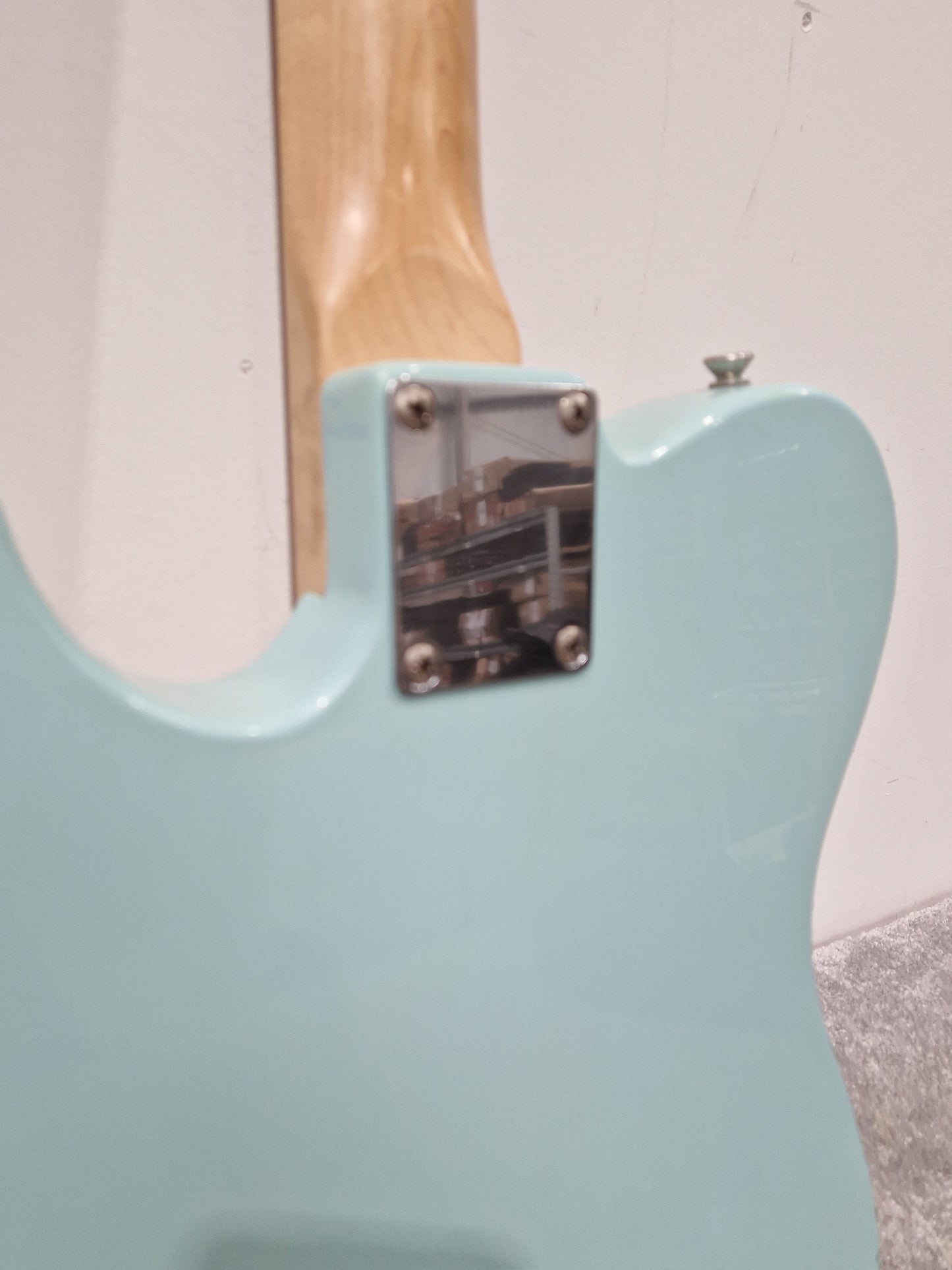 Fender Squier Telecaster Affinity Baby Blue Electric Guitar - Baby Blue Finish, Maple Neck - Very Good w/ Soft Case