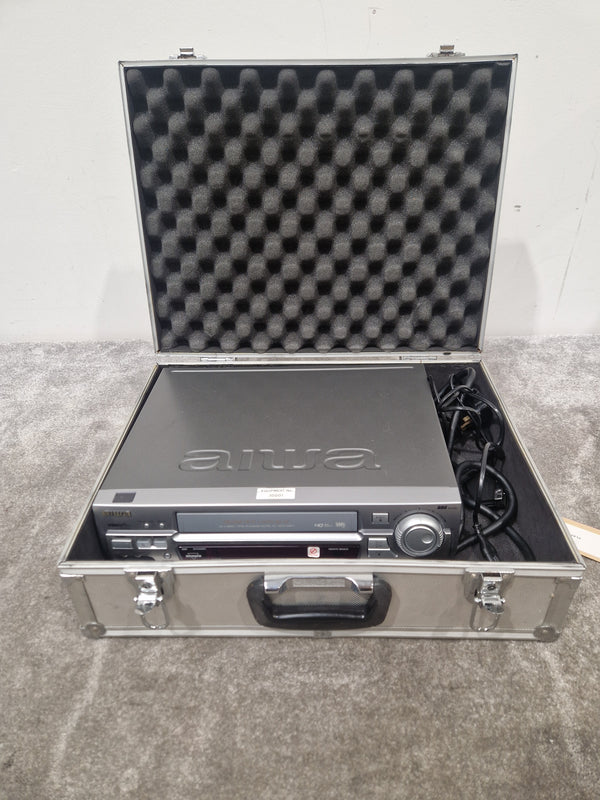 AIWA. VHS Player FX6500 - VHS Playback, Rackmount Design - Very Good w/ Power Supply & Manuals & Rackmount Case