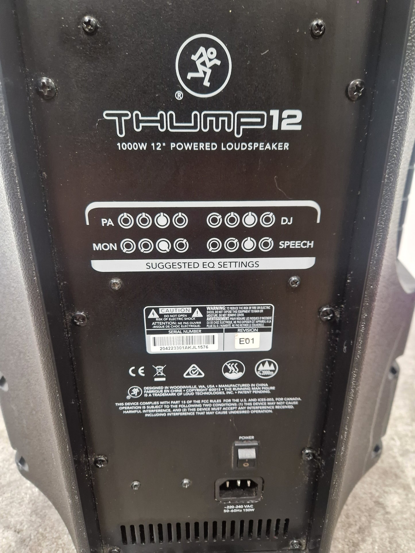 Mackie Thump 12 - 12" Powered Speaker, 1000W - Excellent w/ Power Supply