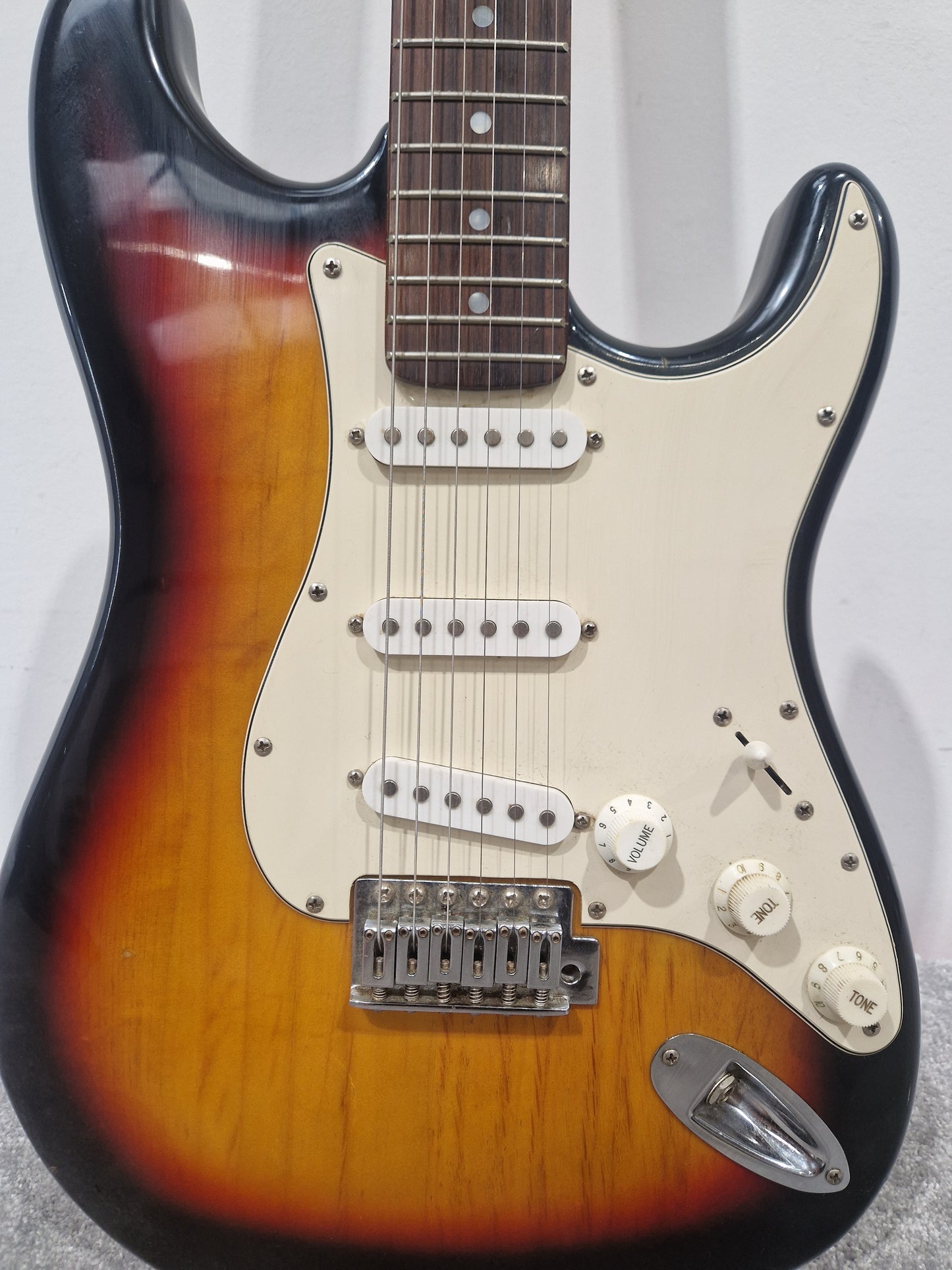 Fender Squier Strat - Electric Guitar, Maple Neck - Very Good w/ Fender Soft Case