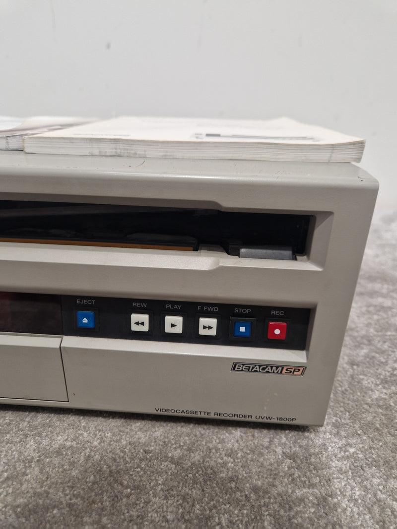 Sony Uvw-1800p U-Matic Videocassette Recorder - Professional Grade, Hi-Fi Audio - Spares or Repair w/ Manuals - image 7