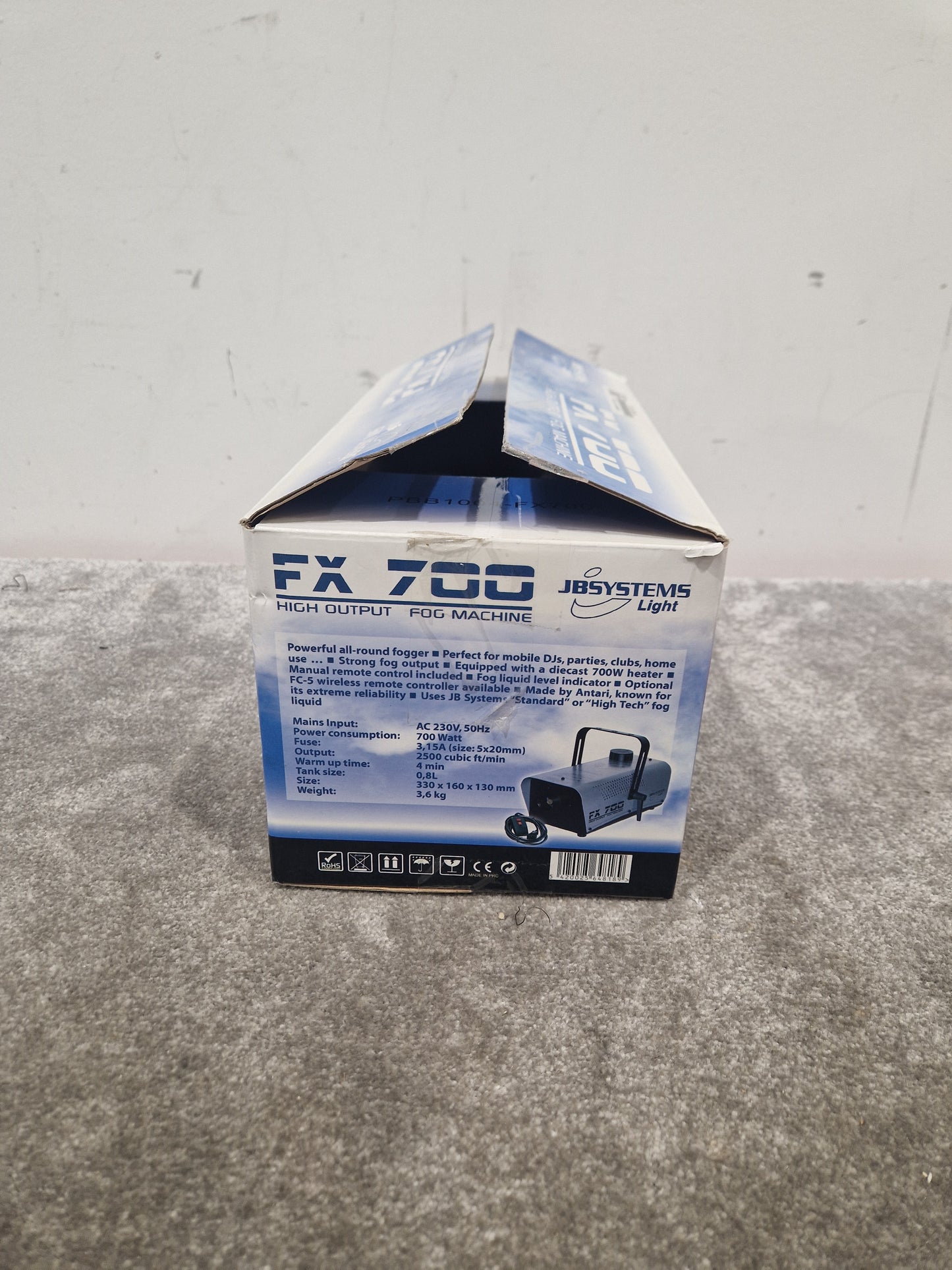 Jbsystems FX700 Fog Machine - High Output, Remote Control - Excellent w/ Original Box