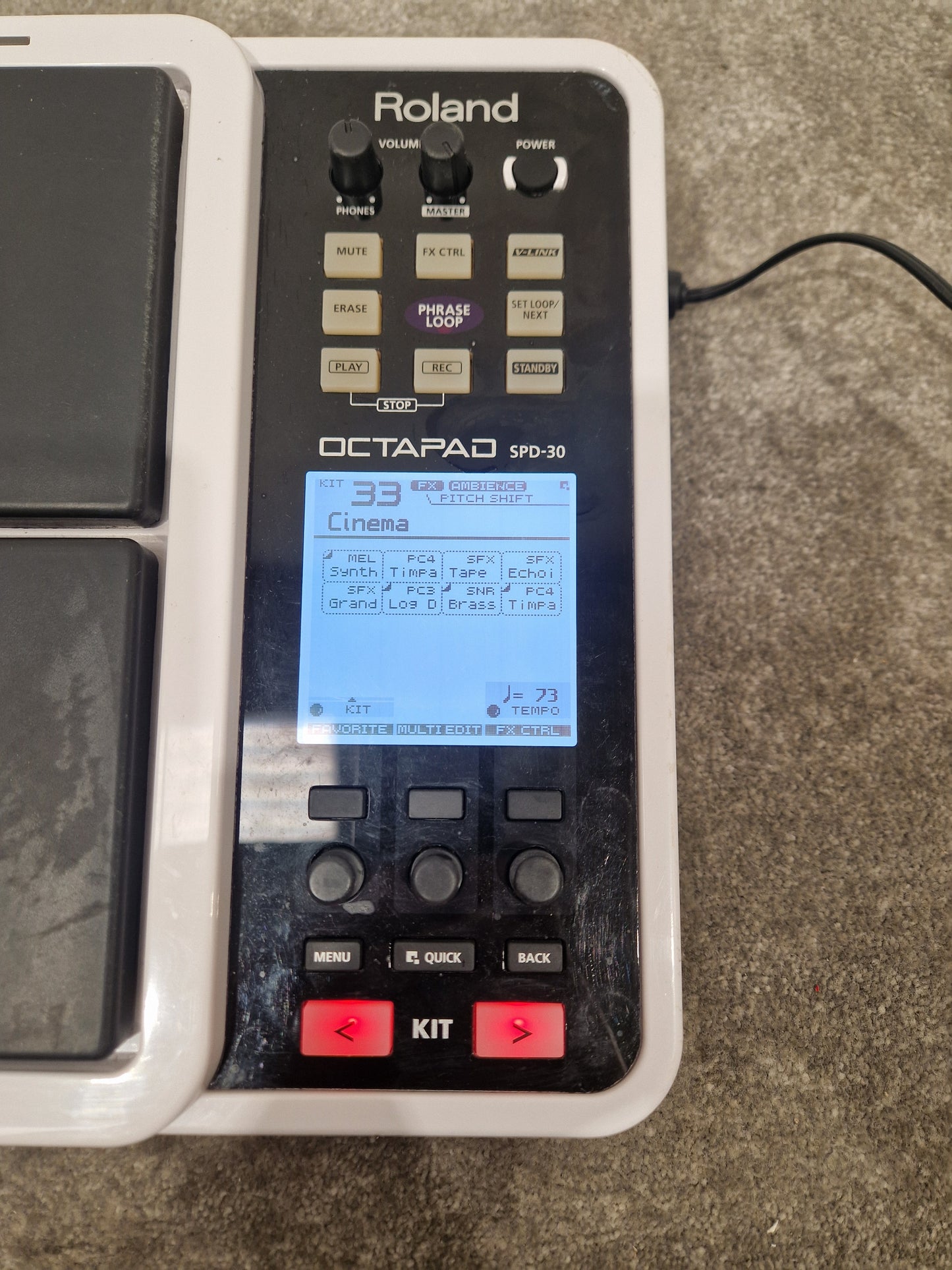 Roland Octapad Spd-30 Electronic Drum Pad - Versatile Performance, 99 Kits - Very Good w/ Power Supply