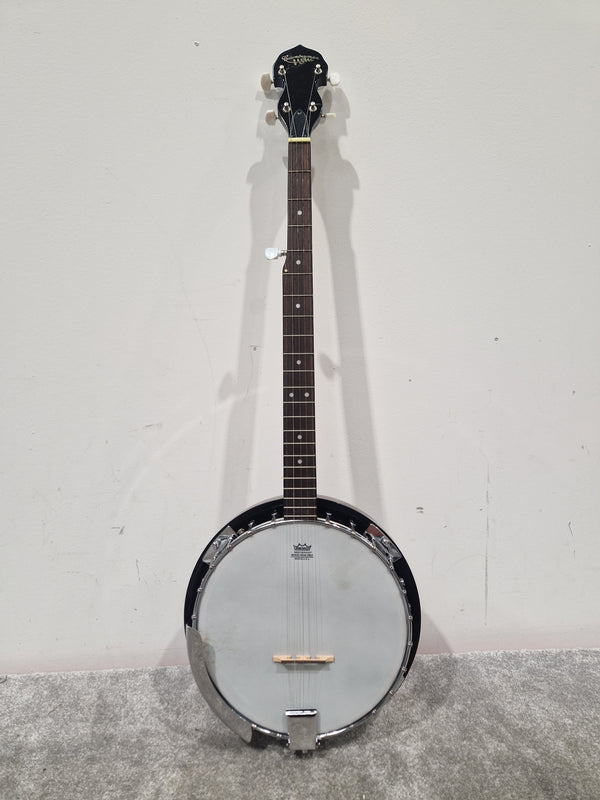 Remo Countryman Banjo - 5-String, Remo Weatherking Head - Very Good w/ Manuals & Hard Case & strings