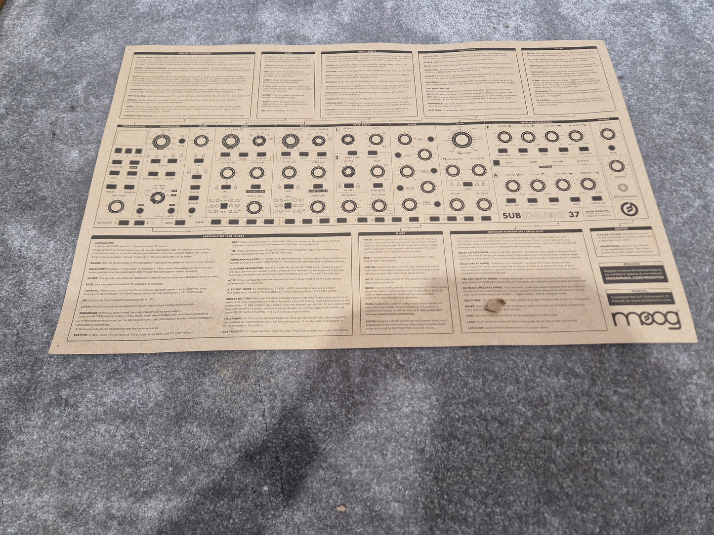 Moog Subsequent 37 Keyboard - Paraphonic Synthesizer, 37-Key - Excellent w/ Original Box & Power Supply & Manuals
