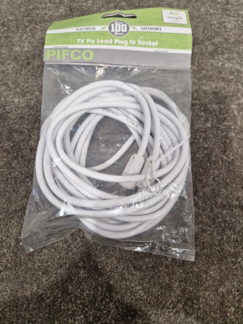 4M Pifco TV Fly Lead Plug TO Socket - Durable Connection Cable - Excellent w/ Original Packaging - image 6