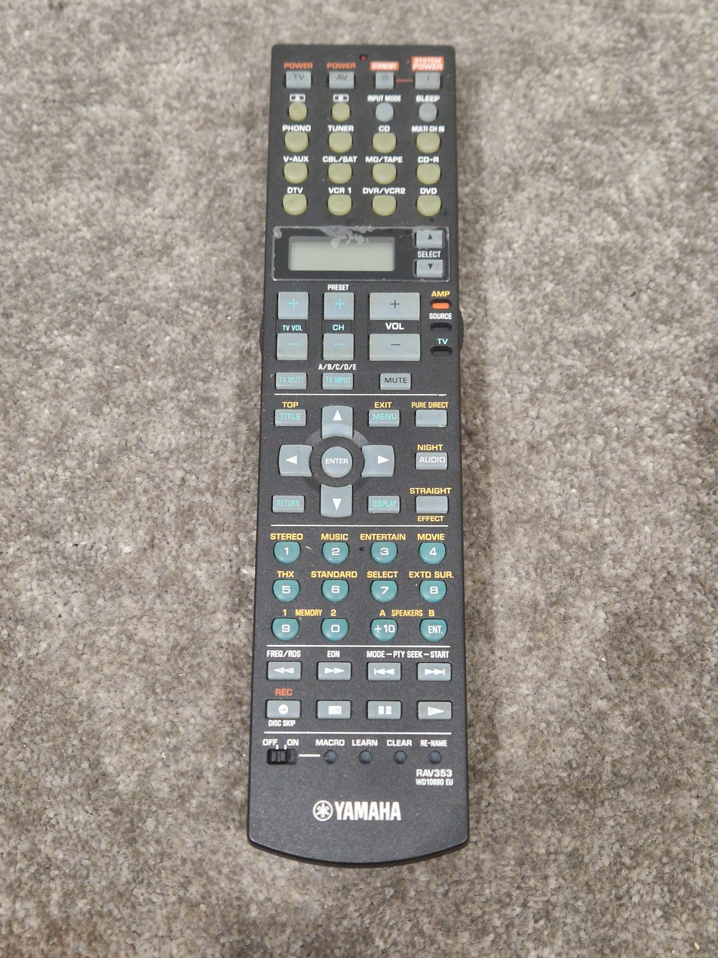 Yamaha RAV353 Remote Control - Universal Device Compatibility - Excellent