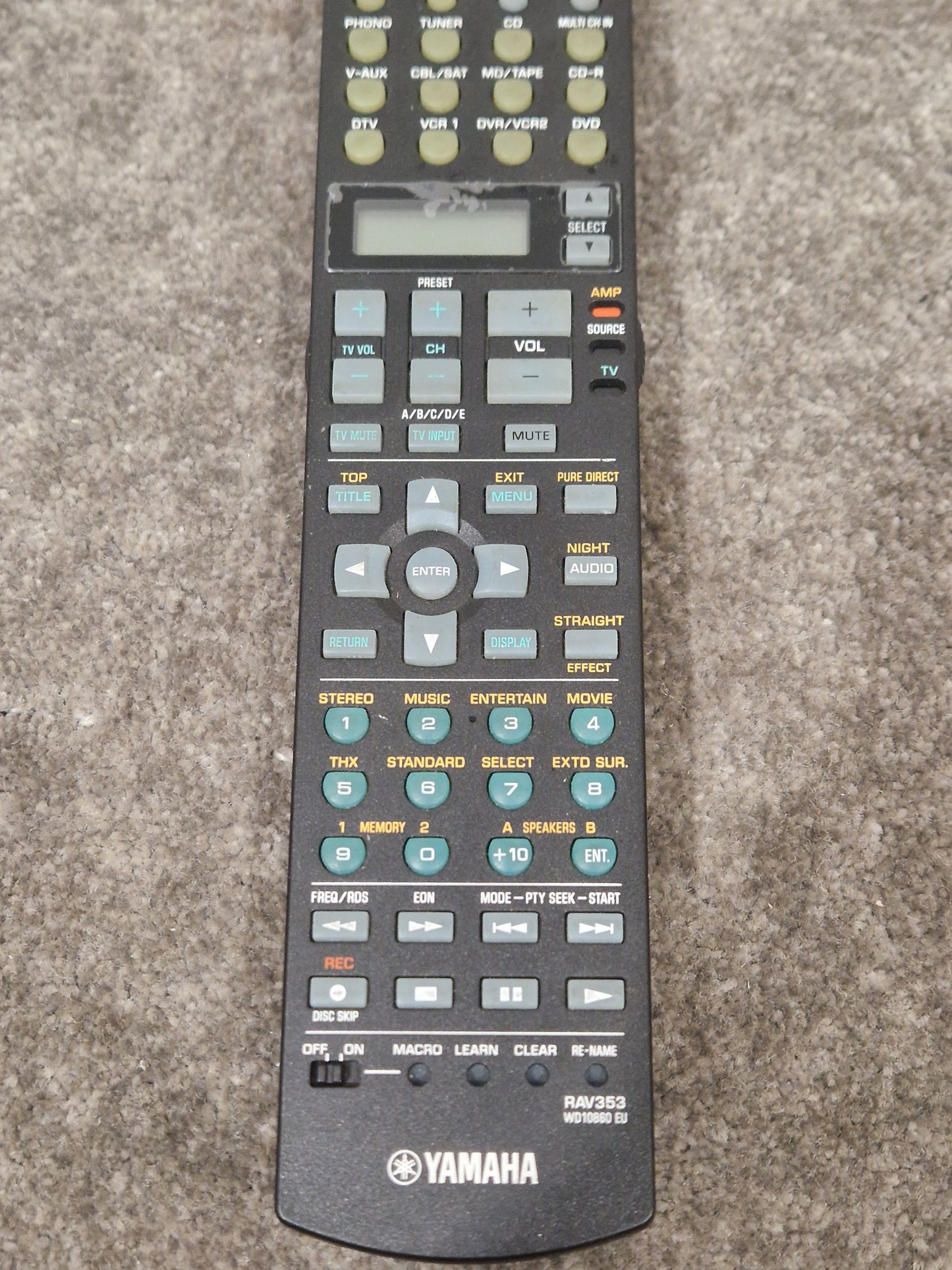 Yamaha RAV353 Remote Control - Universal Device Compatibility - Excellent