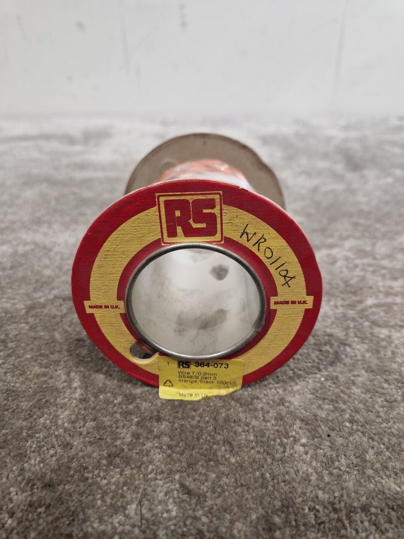 RS 7/0.2mm Equipment Wire Type 2 Orange And Black 100 Metres - Durable Insulation - Excellent - image 3