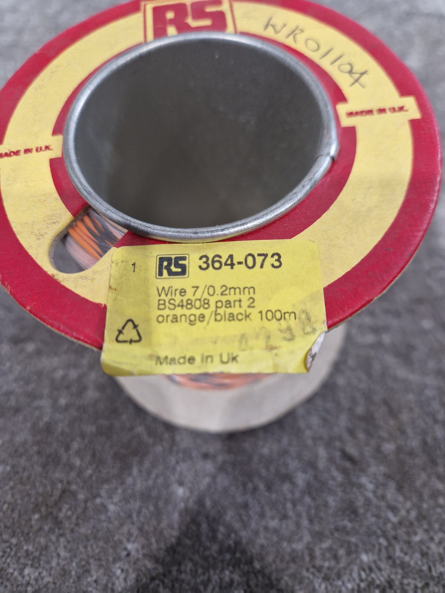 RS 7/0.2mm Equipment Wire Type 2 Orange And Black 100 Metres - Durable Insulation - Excellent