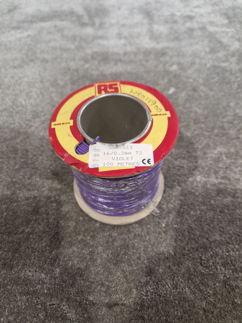 RS 16/0.2mm Equipment Wire Type 2 Violet 100 Metres - High Flexibility - Excellent - image 2