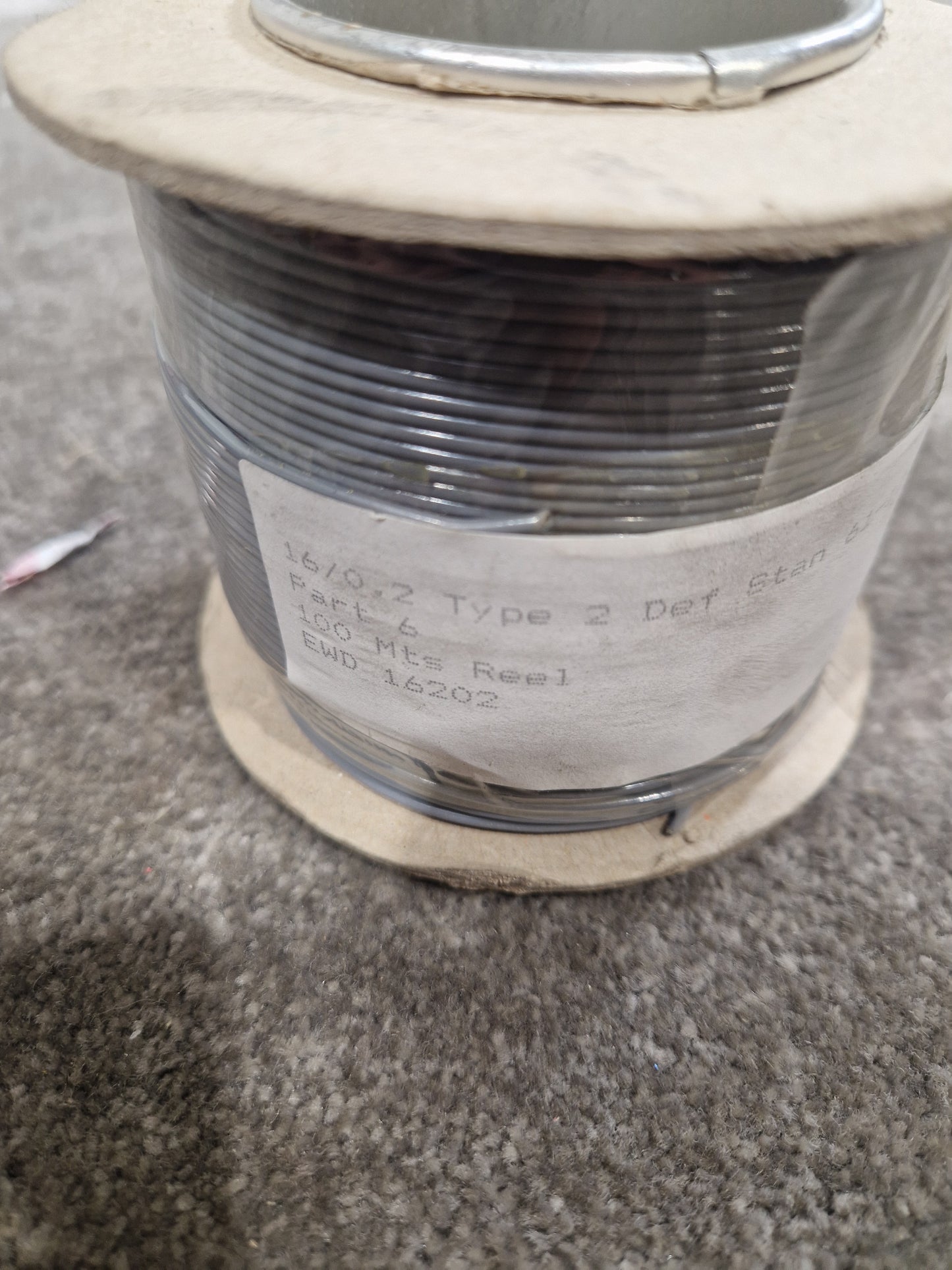 Def Spec 16/0.2mm Equipment Wire Type 2 Grey 100 Metres - Durable Industrial Wiring - Excellent