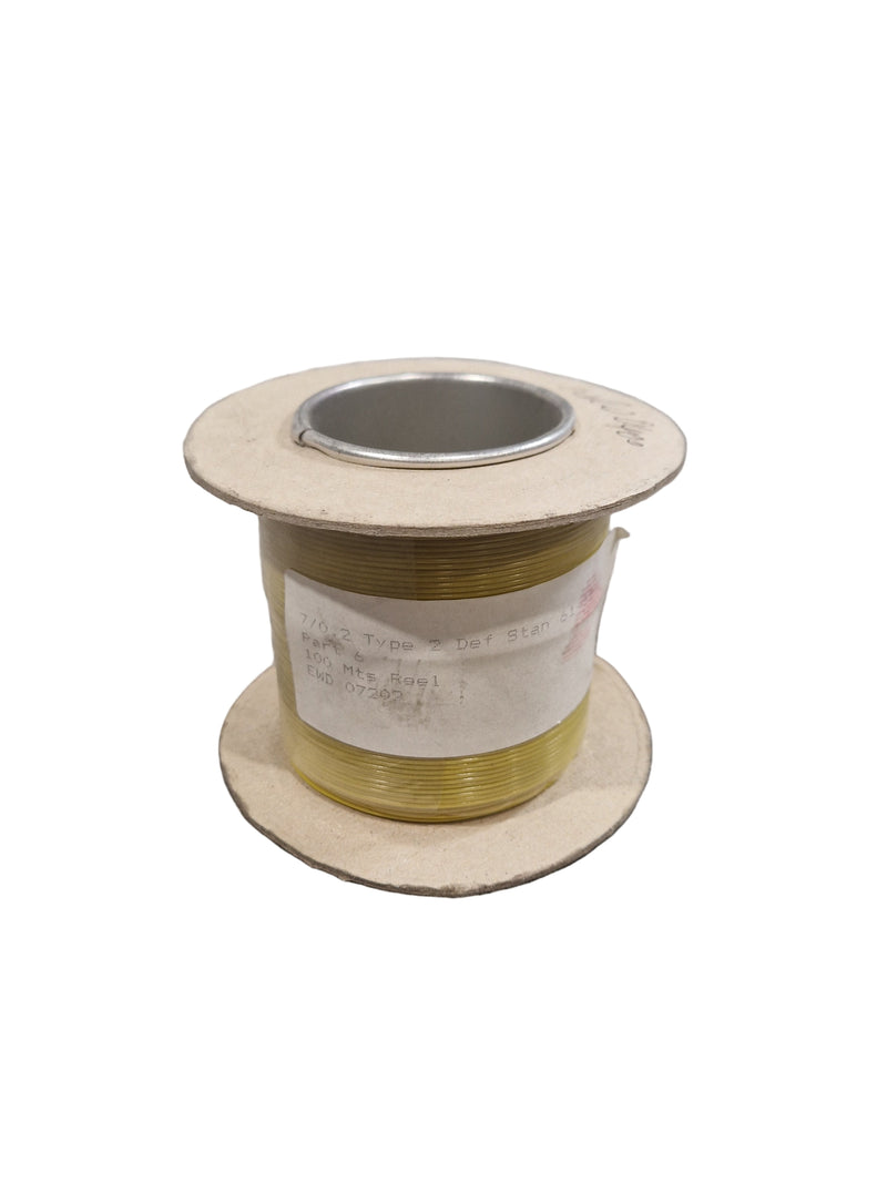 Def Spec 7/0.2mm Equipment Wire Type 2 Yellow 100 Metres - High-Grade Insulation - Excellent - image 1