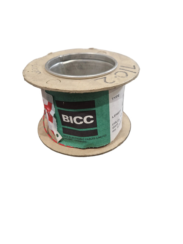 BICC 7/0.2mm Equipment Wire Type 2 Red And Green 100 Metres - High-Quality Insulation - Excellent