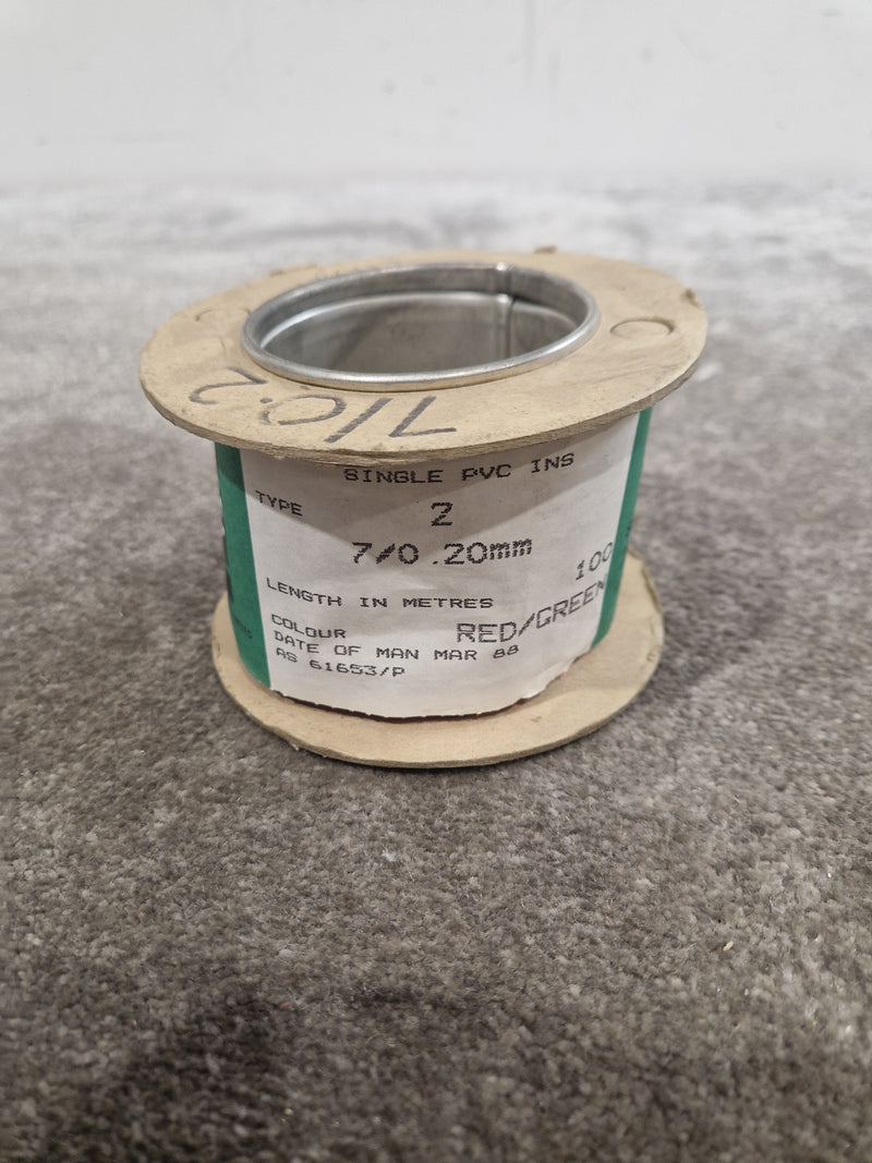 BICC 7/0.2mm Equipment Wire Type 2 Red And Green 100 Metres - High-Quality Insulation - Excellent - image 3