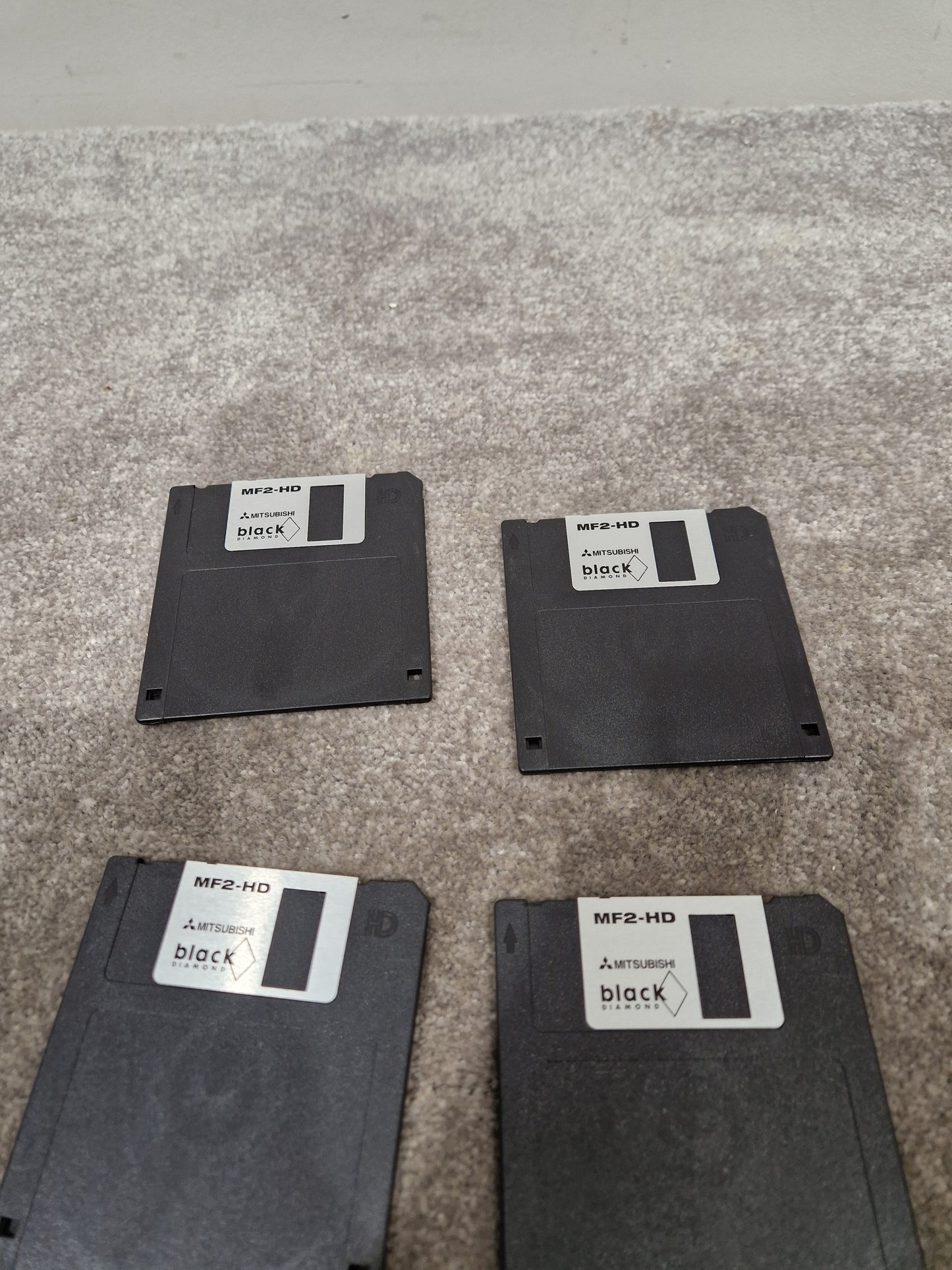 Mitsubishi Microdiscs MF2-HD Set OF-10 Black - High-Density Storage - Excellent w/ Plastic case