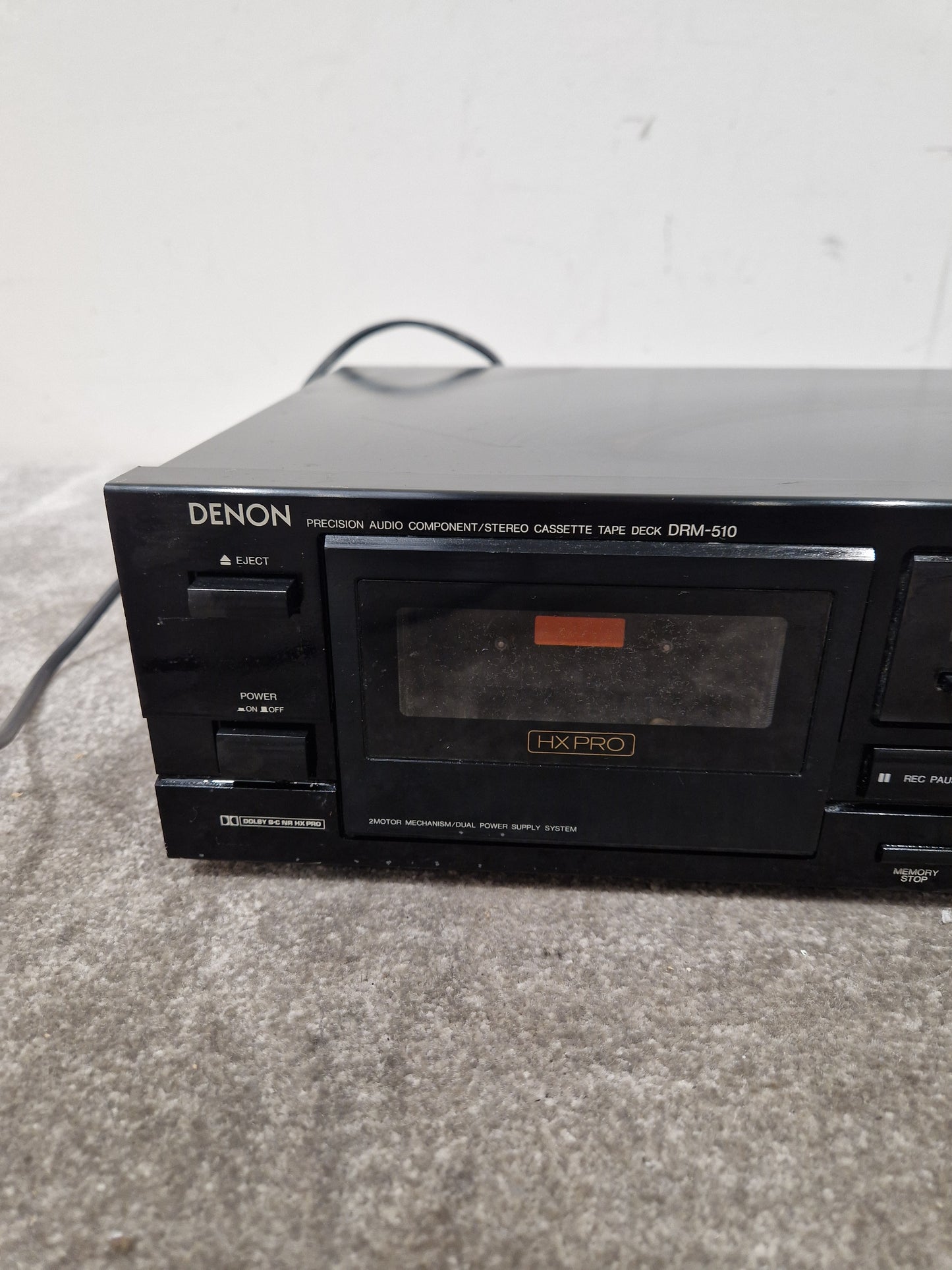Denon DRM-510 - Cassette Deck Recorder - Very Good w/ Power Supply