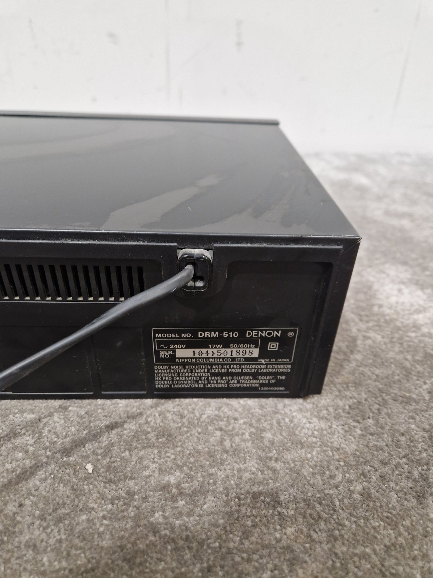 Denon DRM-510 - Cassette Deck Recorder - Very Good w/ Power Supply