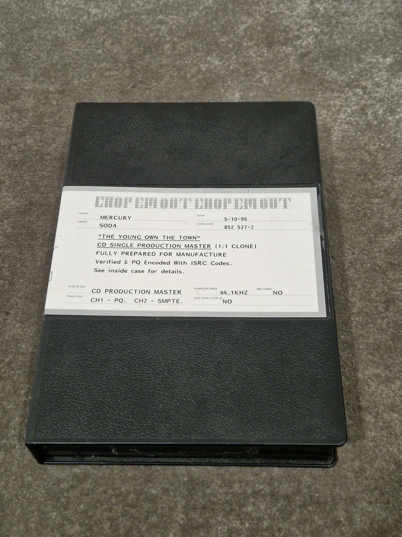 Soda - Britpop Band Collectible DAT Master for “The Young Own The Town” - Excellent w/ PQ Encoding & ISRC - image 3