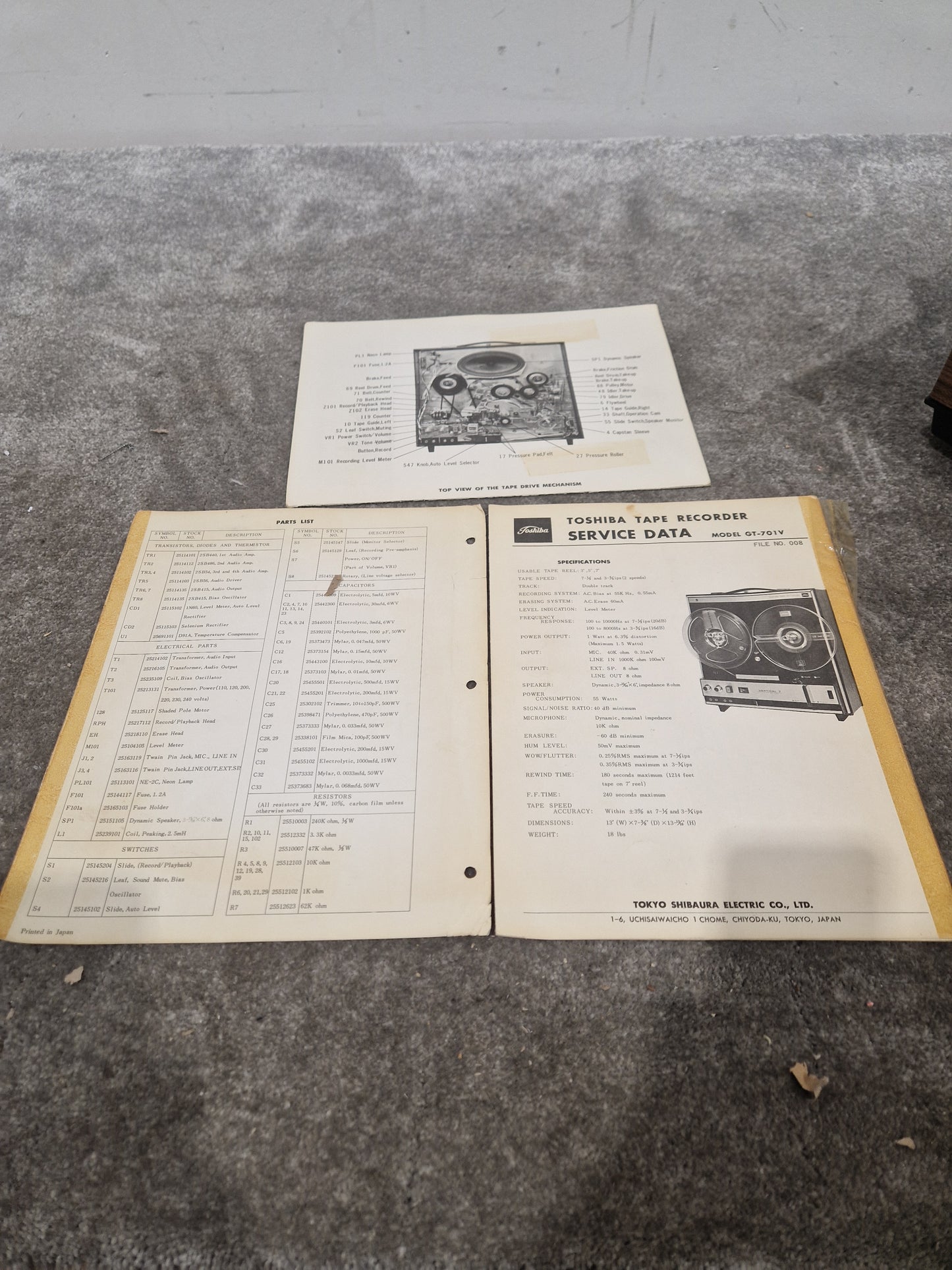 TOSHIBA GT-701V-9A - Vintage Cassette Deck - Spares or Repair