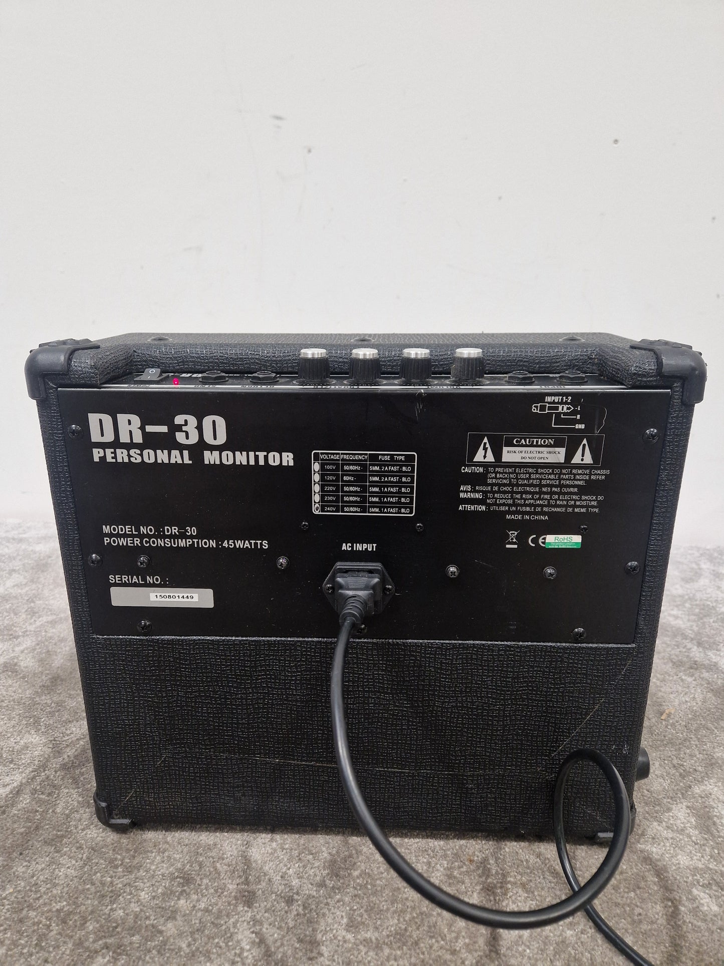 Subzero DR-30 Drum Amplifier - Compact Drum Monitor - Excellent w/ Power Supply