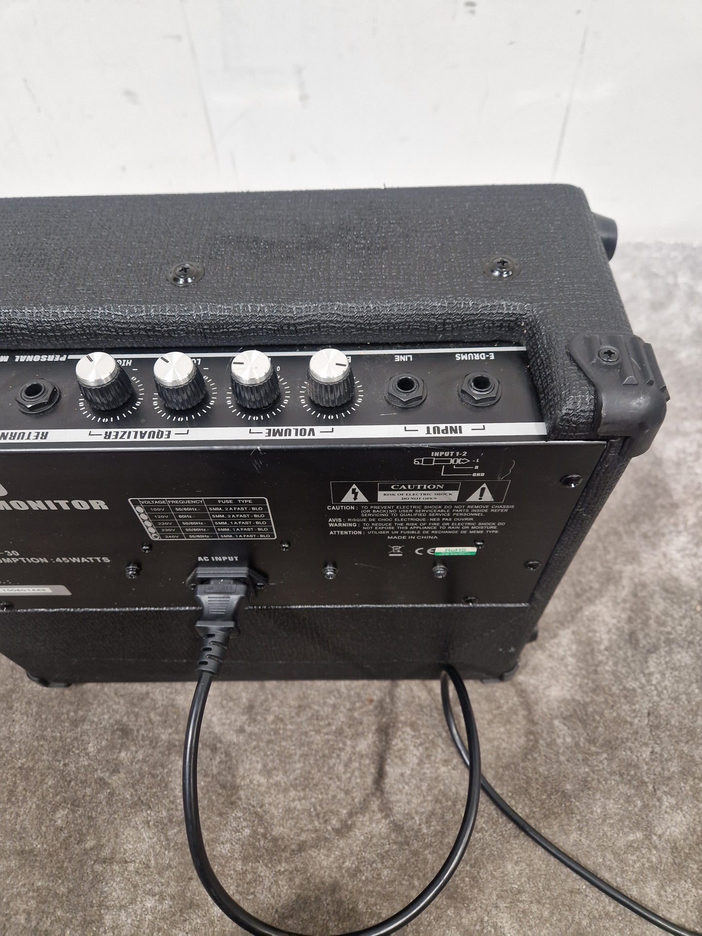 Subzero DR-30 Drum Amplifier - Compact Drum Monitor - Excellent w/ Power Supply