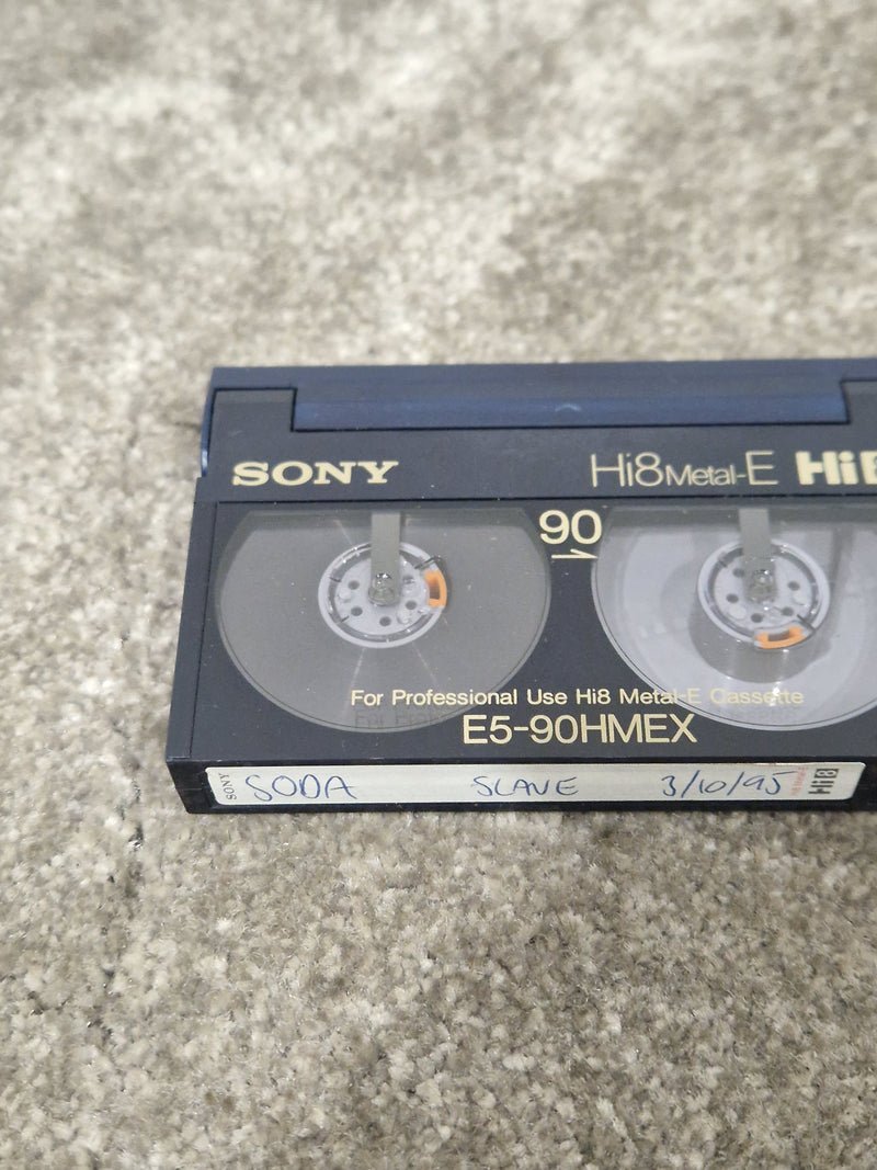 Soda - Britpop Band Collectible Sony Hi8 PCM Tape - Very Good w/ Vocal Backup Label - image 4