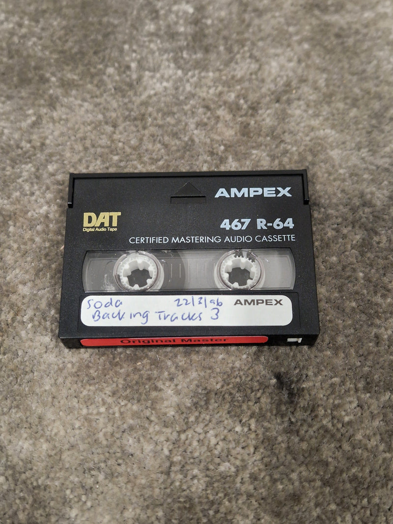 Soda - Britpop Band Collectible AMPEX DAT “Backing Tracks 3” - Excellent w/ Original Master Label & Studio Notes - image 2