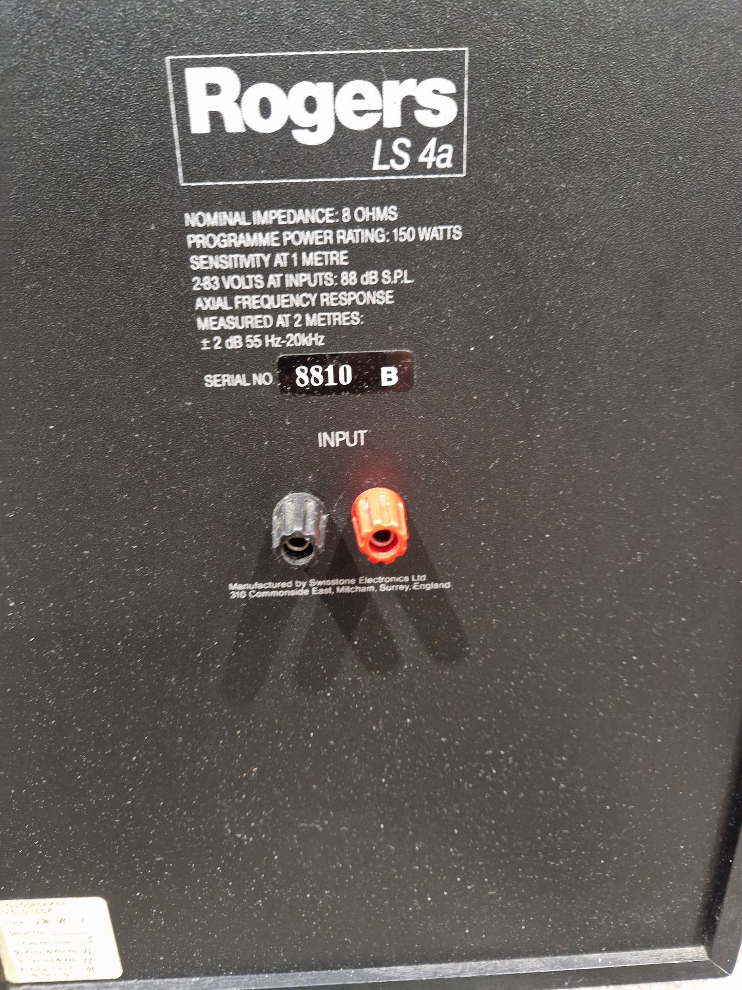 Rogers LS-4A - Pair OF HI-FI Speakers - Bookshelf Design - Excellent