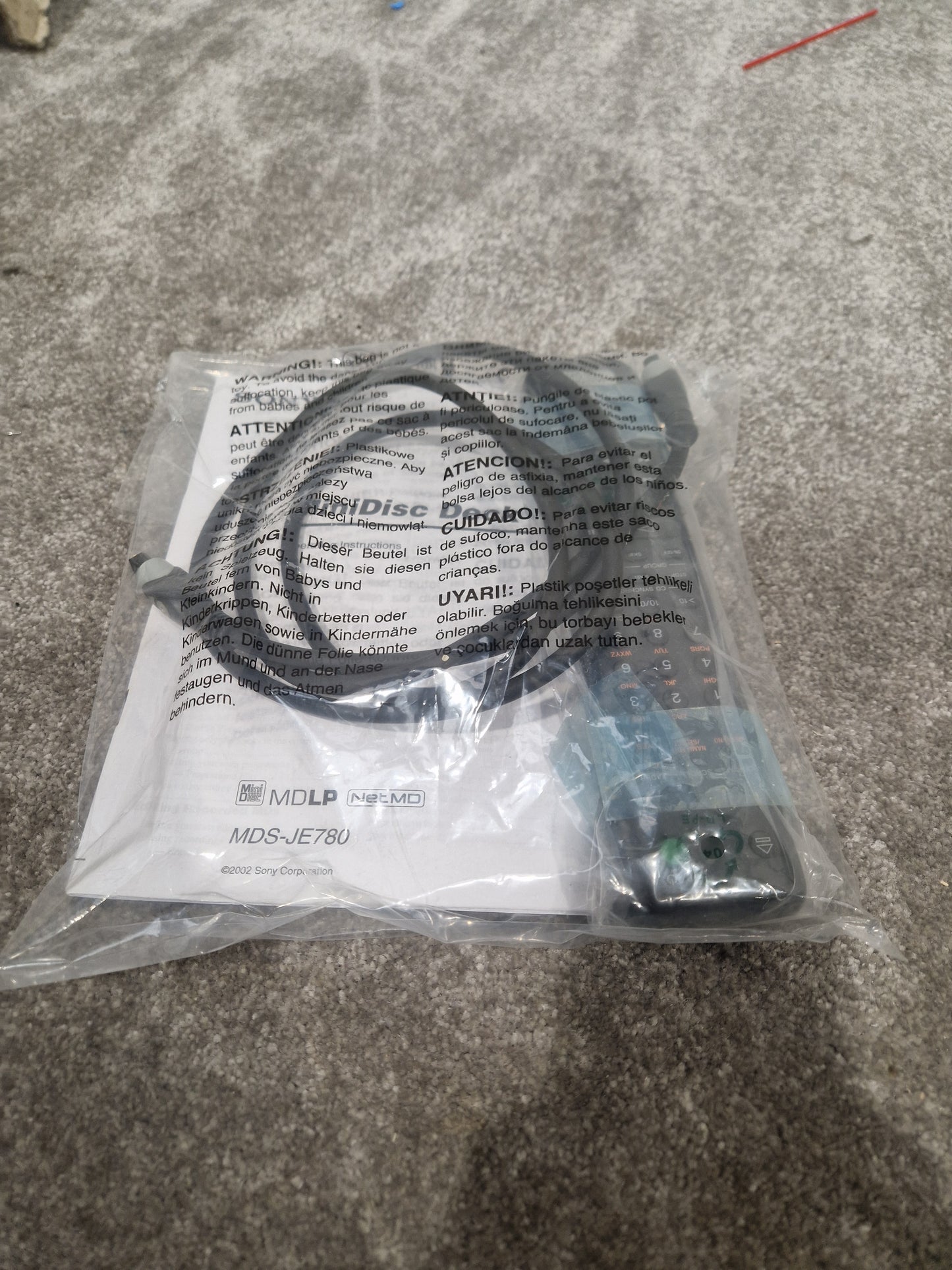 Sony MDS-JE780 - MiniDisc Player - Spares or Repair w/ Remote