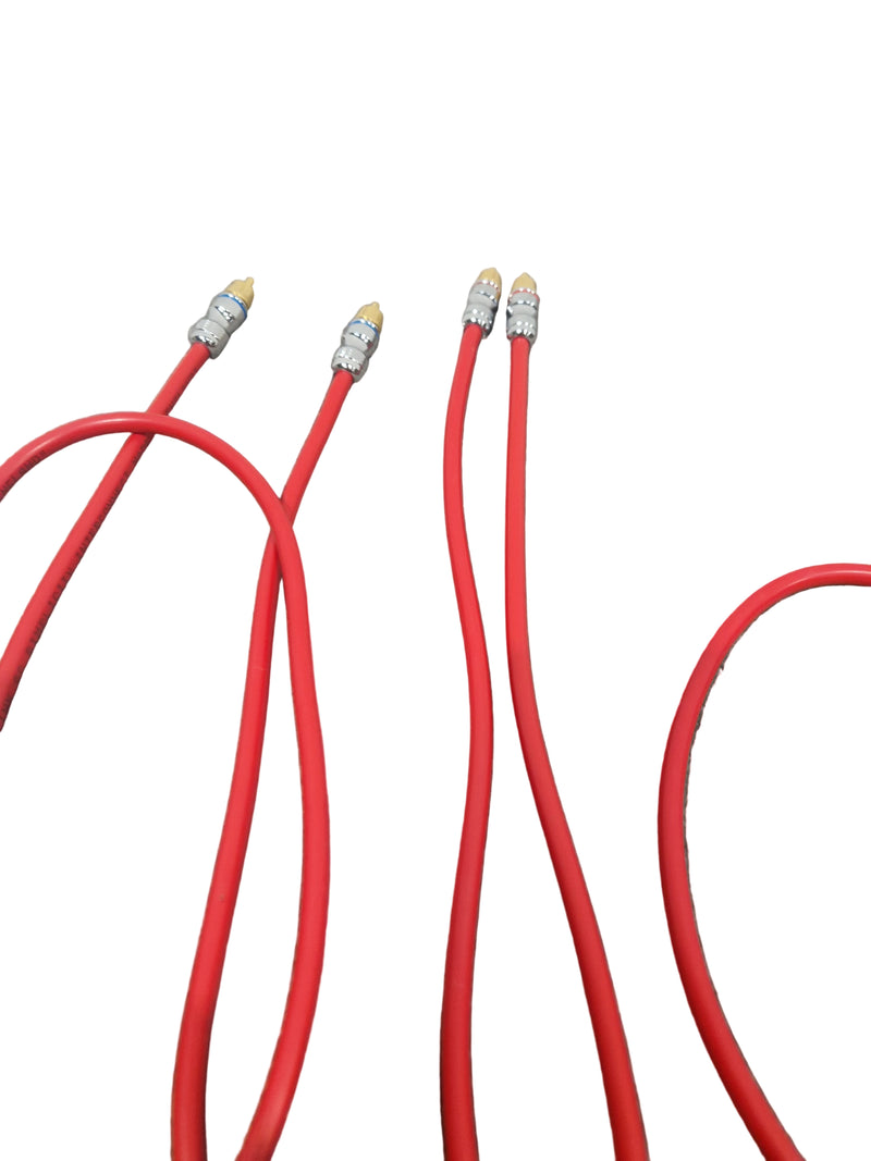 2x RCA Phono Cables - High Qaulity Red - Excellent - image 2