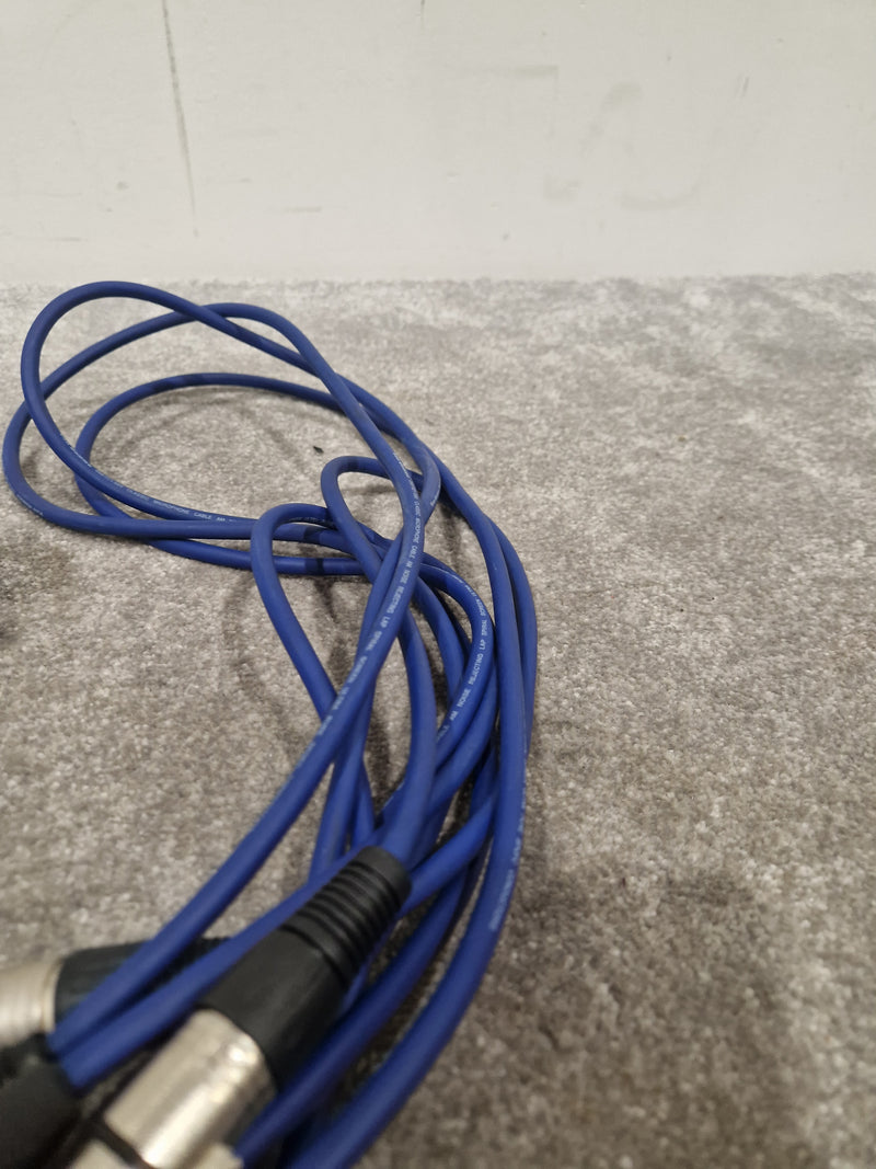 4 Blue XLR Microphone Cables - High-Quality Audio Transfer - Excellent - image 6