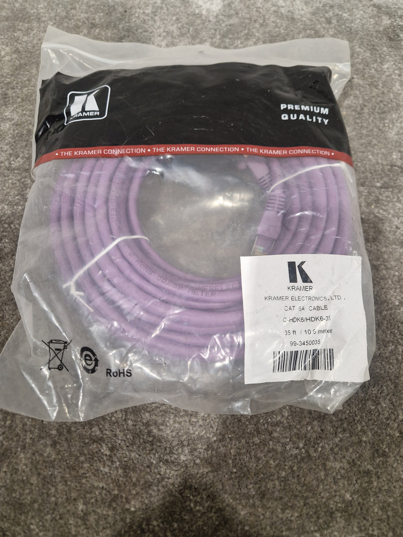Kramer 35FT Purple Ethernet Cable - High-Speed Network - Excellent w/ Original Packaging - image 4