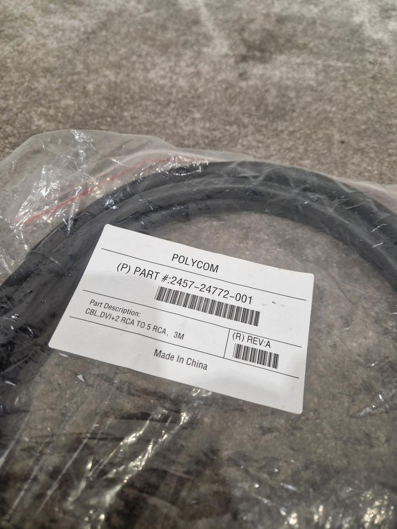 Polycom CBL-DVI Plus 2 RCA TO-5 RCA-3M - High-Quality Audio Cable - Excellent - image 11