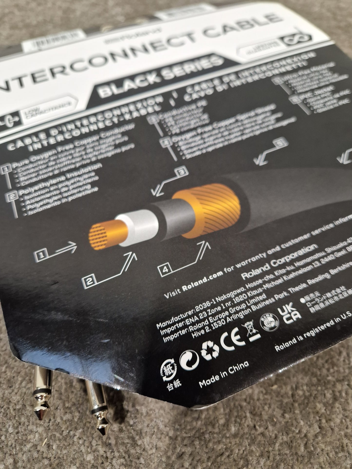 Roland Interconnect Cable 10FT Audio Cable - Durable Construction - Excellent