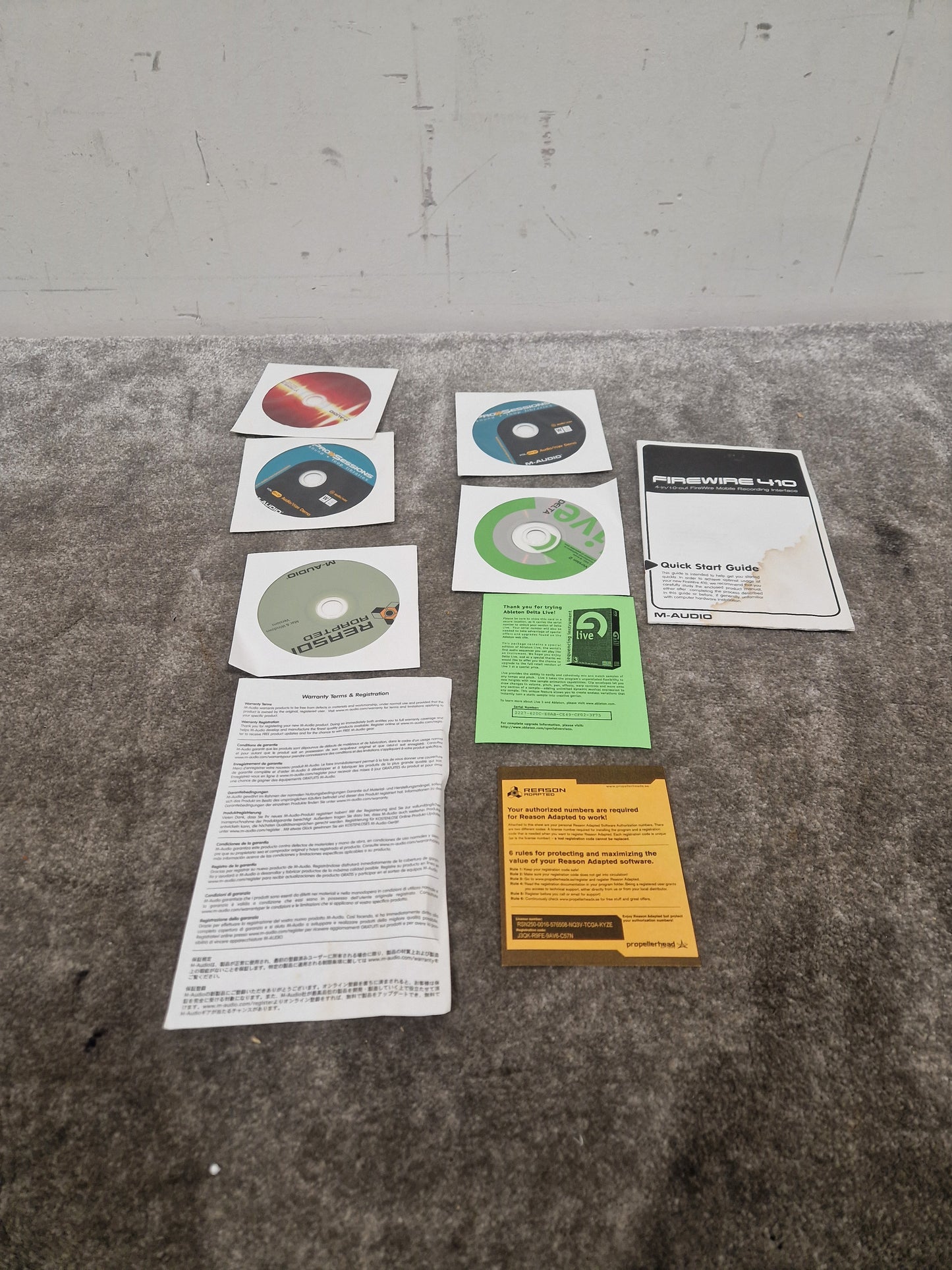 M-AUDIO Firewire 410 Recording Interface - 8-in/8-out - Good w/ Connector cable & 5 cd bundle