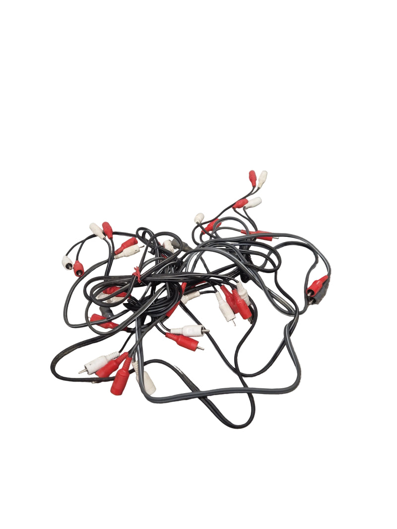 9x Dual RCA Phono Cables, Various Lengths, Brands and Plug Styles - image 1