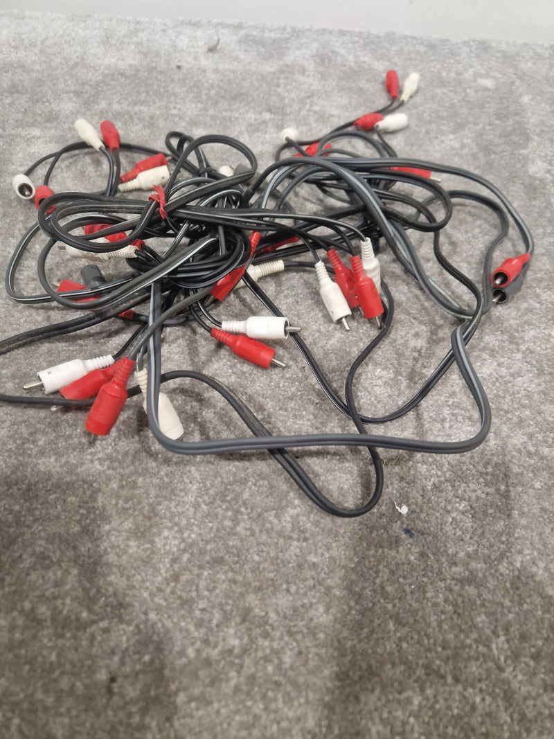 9x Dual RCA Phono Cables, Various Lengths, Brands and Plug Styles - image 2