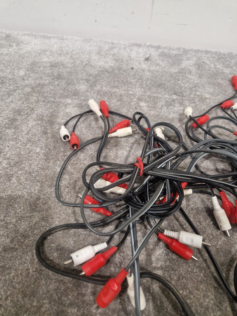 9x Dual RCA Phono Cables, Various Lengths, Brands and Plug Styles - image 3