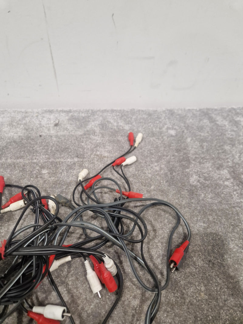 9x Dual RCA Phono Cables, Various Lengths, Brands and Plug Styles - image 4