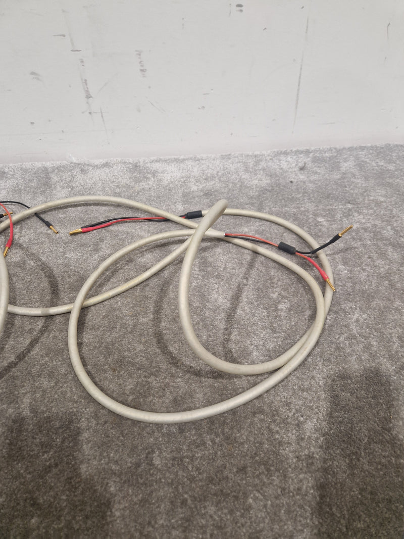 8ft White Banana Phono Lead Pair - High Quality Cables - Very Good - image 7