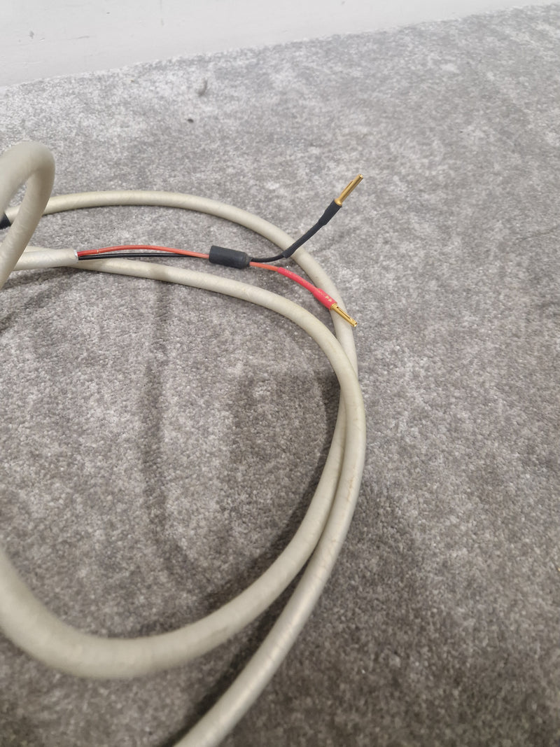 8ft White Banana Phono Lead Pair - High Quality Cables - Very Good - image 15
