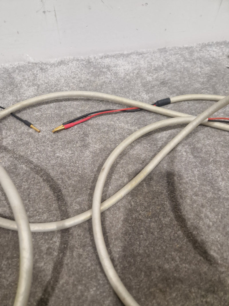 8ft White Banana Phono Lead Pair - High Quality Cables - Very Good - image 5