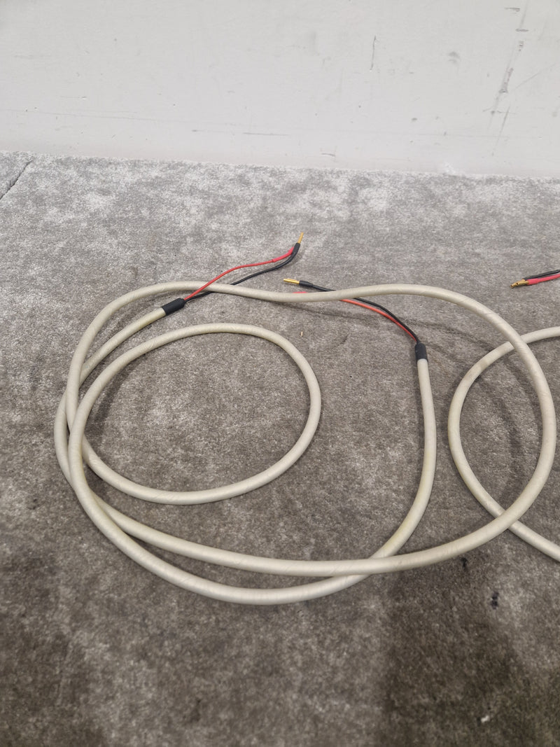 8ft White Banana Phono Lead Pair - High Quality Cables - Very Good - image 16