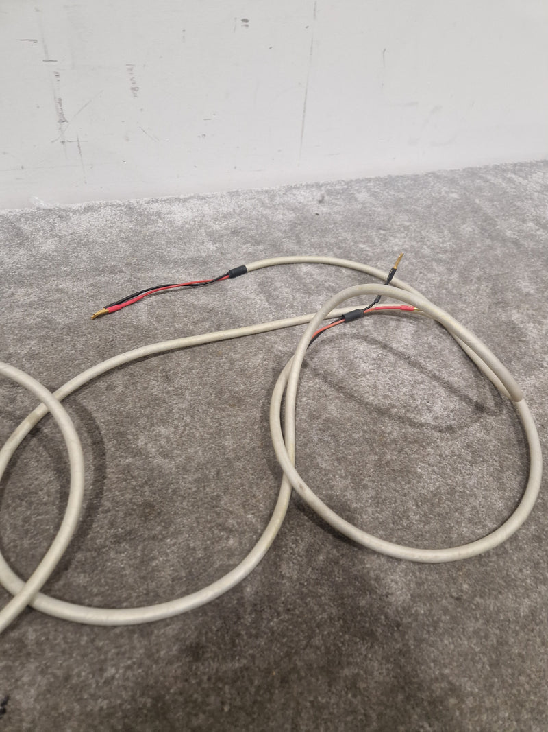 8ft White Banana Phono Lead Pair - High Quality Cables - Very Good - image 17