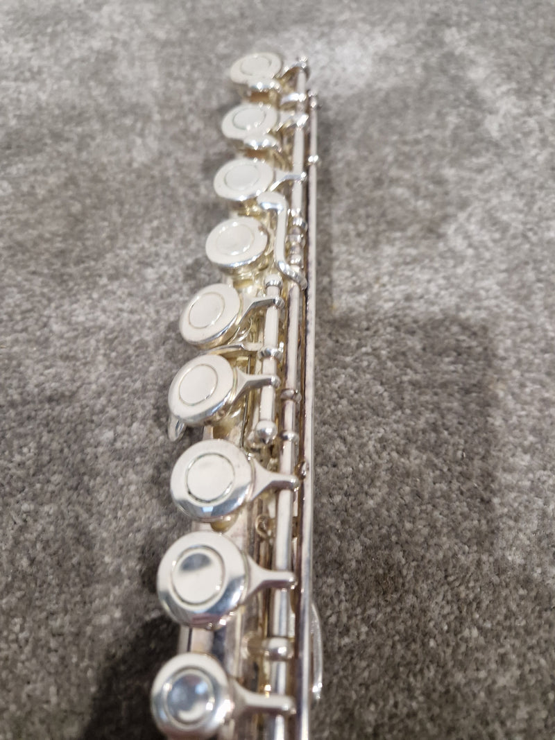 Osborne Engraved Silver Standard Nickel Flute - Elegant Design - Good w/ Hard Case - image 4
