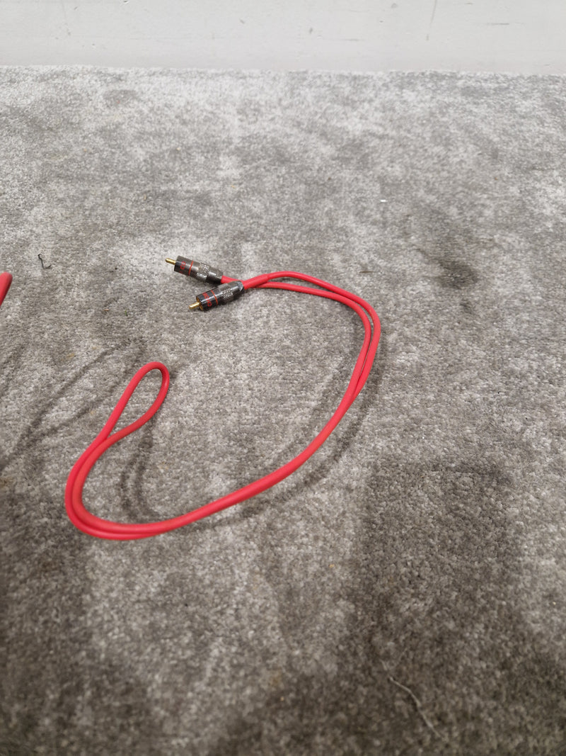 2FT Red Solid Bendable Phono Cables Single Head Pair Audio Cables - Durable Design - Excellent - image 8