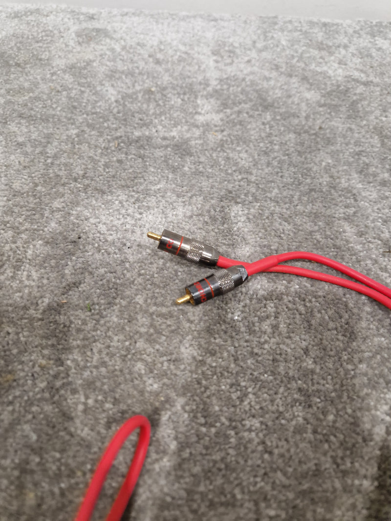 2FT Red Solid Bendable Phono Cables Single Head Pair Audio Cables - Durable Design - Excellent - image 2